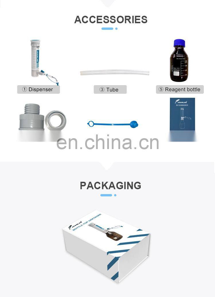 JOAN Lab 0.4-2ml,1-5ml,2-10ml,5-30ml,10-60ml DispensMate Digital Bottle Top Dispenser