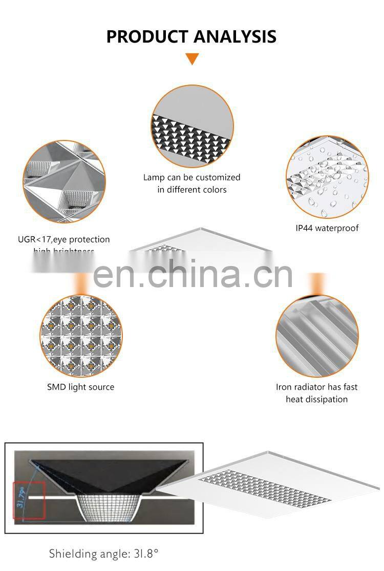 ALLWAY Commercial 4000K Recessed Ceiling Lighting Office Meeting Room LED Panel Lamp Light