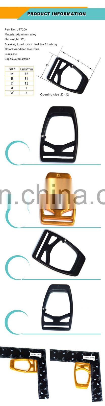 Custom Wholesale Bulk Small Mini Camping Hiking Water Bottle Metal Aluminum Alloy Snap Carabiner Clip Hook