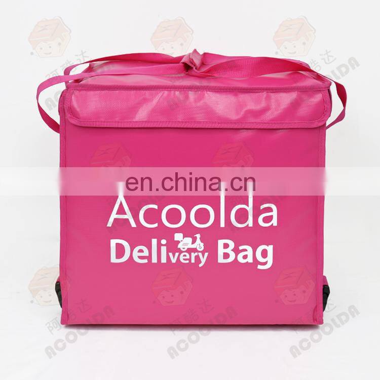 Insulated Food Pizza Delivery Bag Backpack Carton PVC aluminum Foil Customized Color