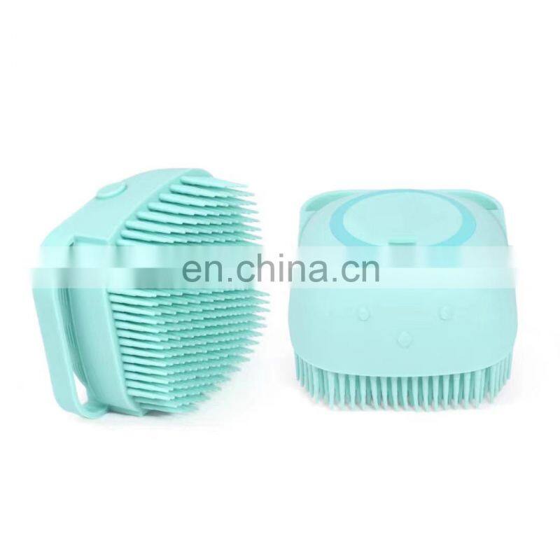 soft Silicone Bath Brush for baby shower brush Liquid Dispenser Shampoo brush