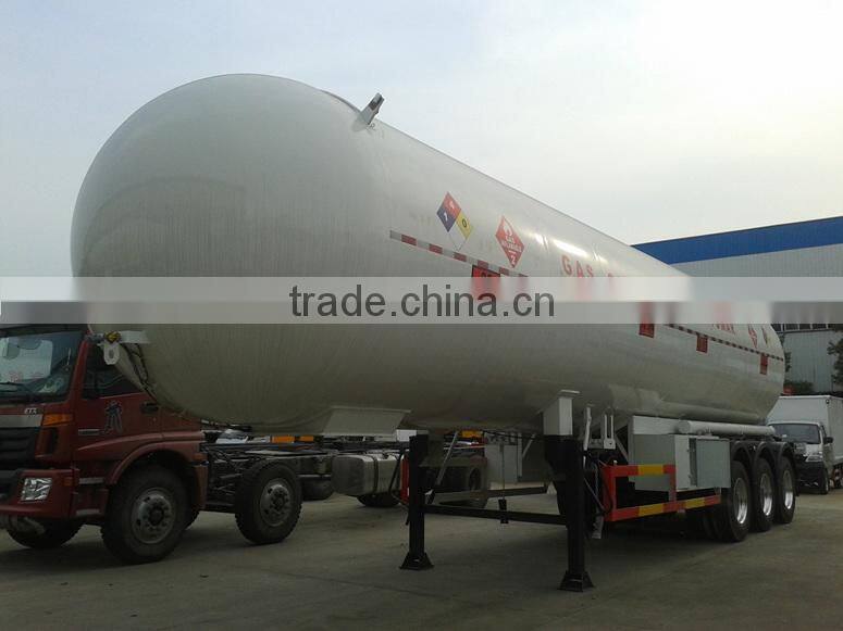Low price 3 axles 56m3 lpg gas tank trailers,lpg tank trailer