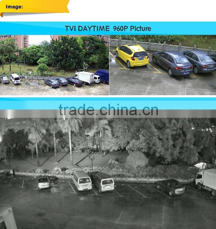 IP66 HD TVI 720P CVBS 960H two output 1.3MP CMOS Sensor IR 60M Bullet CCTV Camera with optional fixed lens
