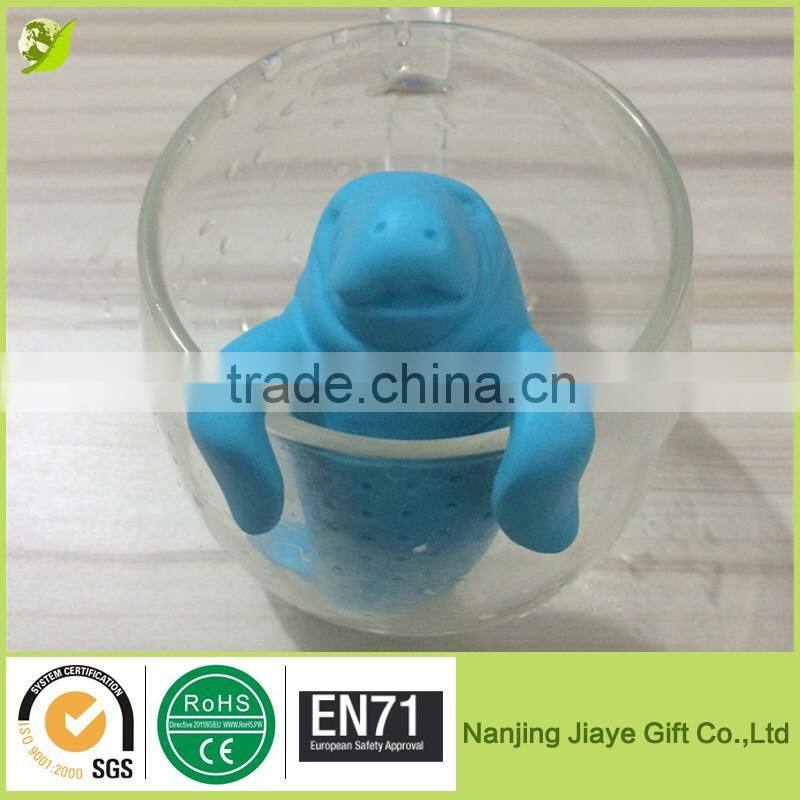 FDA Approved Colorful Glass Tea Bottle Infuser Manatea Shape