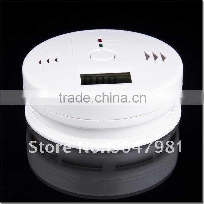 CO gas Detector/Carbon monoxide alarm with LCD Display and long-life sensor