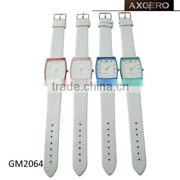 2014 china manufacturer square leather all type of wrist watch