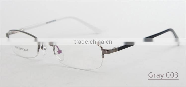 Half-rim metal with spring hinge new trend style latest model spectacle frames