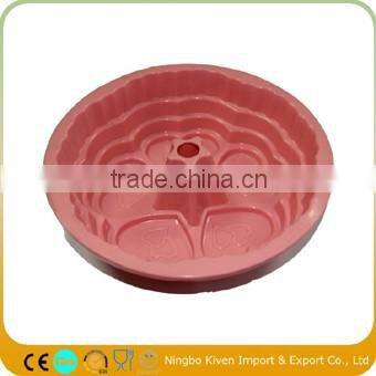 Big heart shaped silicone flower cake mold