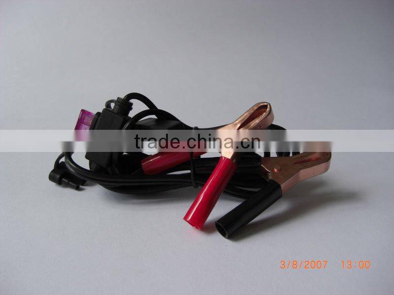 Black UL SPT-2 18AWG Cable with 15A Clamp Molding Fuse Holder and SAE plug