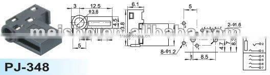 3.5mm female dual phone jack
