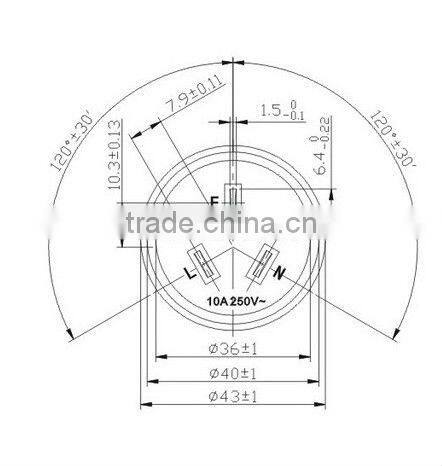3 Pins China ac adapter power plug