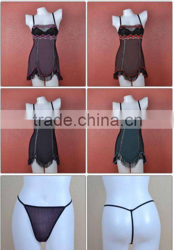 Hot novel sexy lacy tube lingeries short babydolls 5105