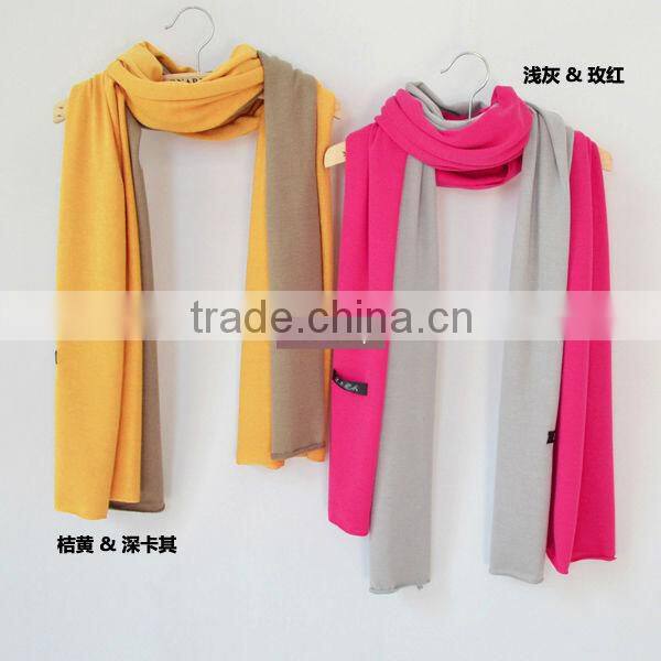 Wholesale Winter Classical Solid Color Plain Knit Jersey Scarf