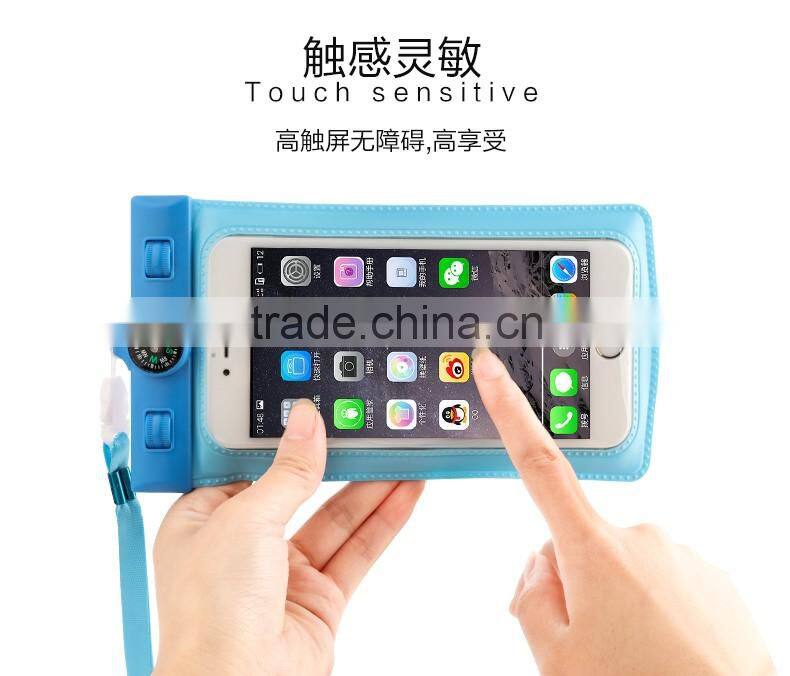 JOYROOM New High Quality PVC Mobile phone waterproof bag High density compass design 20m waterproof bag for mobile phone