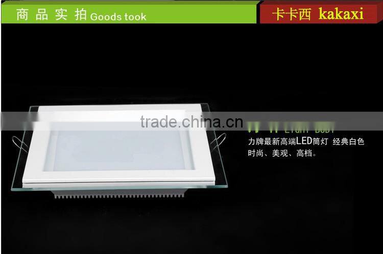 Dimmable 6w 12w 18w Square Glass LED Panel Light SMD 5730 LED Square Kitchen Lamp Indoor Lighting