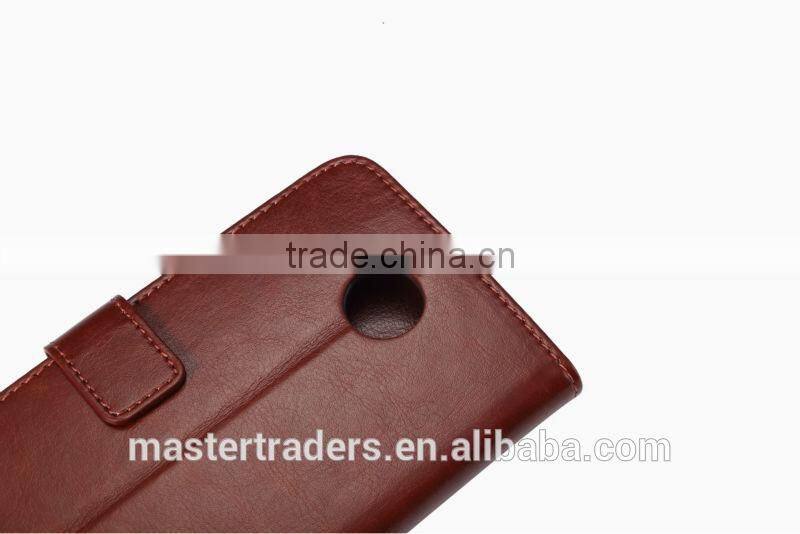 Original K-COOL Fine Sheep Grain Printing Stand PU Leather Wallet Case For Google 6 MT-2829