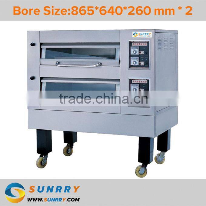 Professional bakery equipment stainless steel 2 decks outdoor domestic electric oven for pizza used