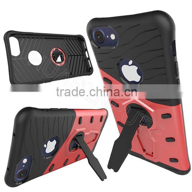 Shock Proof Plastic Hybrid and TPU Case Cover Kickstand Phone Case Armour Phone Case For Apple iPhone 7