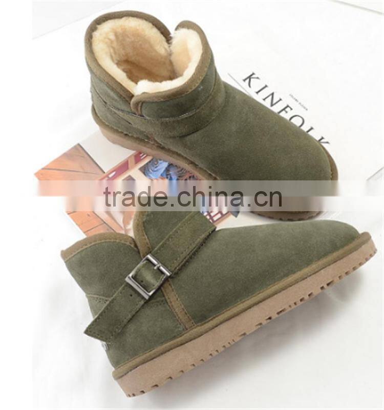 Australia new fashion lightweight funky snow dark green woman boot