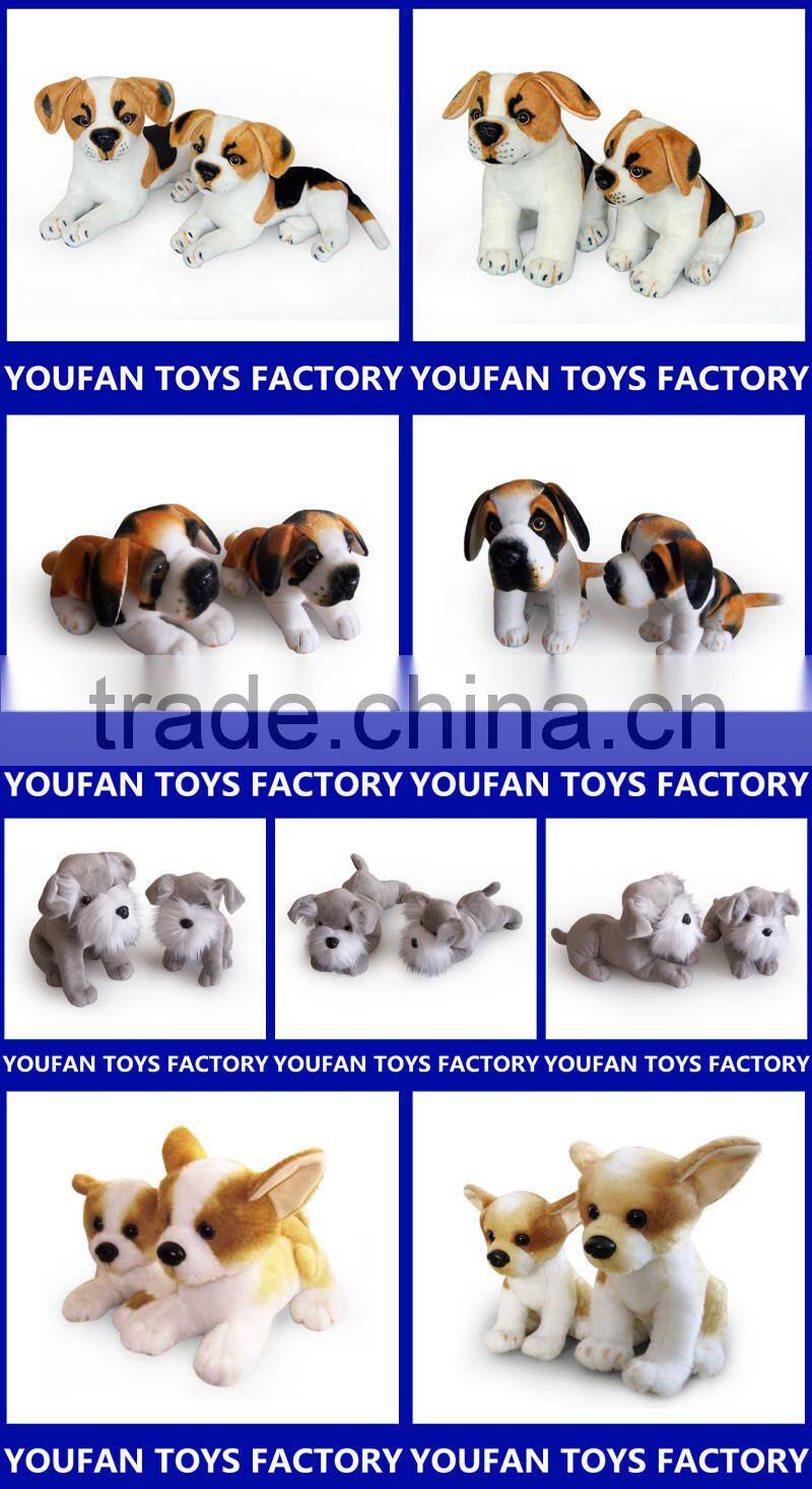 stuffed animal soft toy lifelike dog pug plush