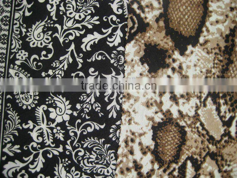 poly dty sinlge jersey print fabric