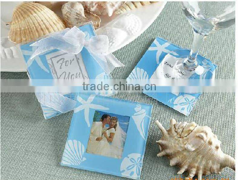 Wedding favors glass coaster