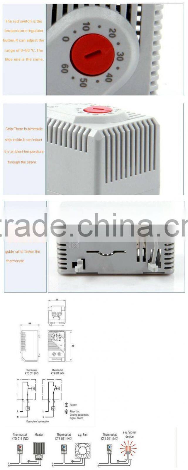Saipwell User-friendly KTO011 heater Switch Controller AC/DC Thermostat