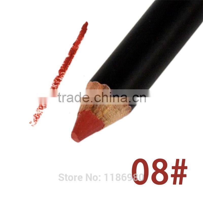 2016 Hot Sale Multicolor Waterproof Functional Lip Liner Pencil Eyebrow Eye Lip Makeup Colorful Cosmetic Lipliner Pen