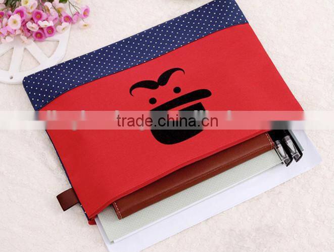 2015 new design oxford document file bag with zipper