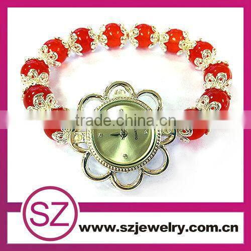SWH0644-3 china supplier gem stone bracelet beaded cheap elegant watches