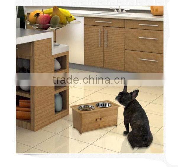 Perfect Bamboo Pet Bowls for Dogs With a Cabinet