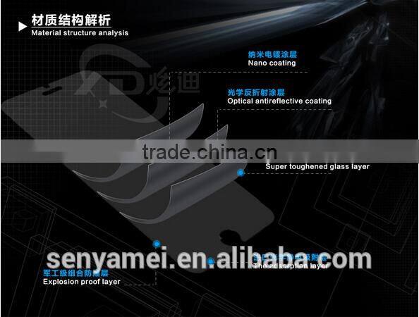 2015 (hot ) 0.26mm 9H HD Anti-Fingerprint tempered glass screen protector for apple iphone 6 5s 5 4s