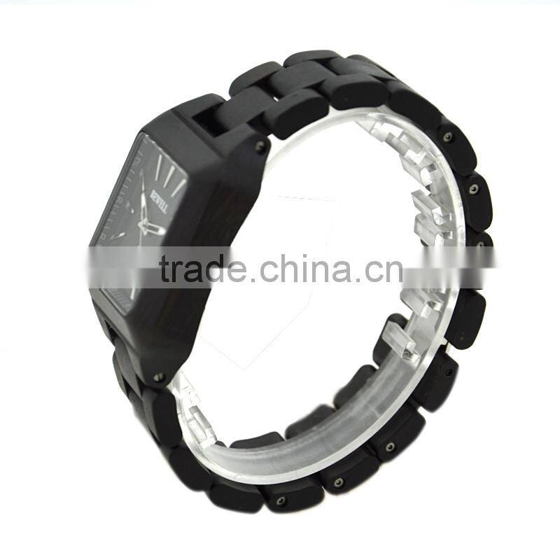 2016 Natural eco-friendly new design wooden wrist watchmen size,case diameter is 40mm,red sandalwood case and band 2315 movement