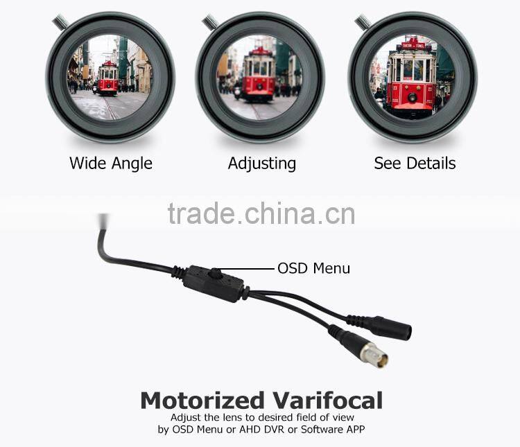 home security 2.1 megapixel ahd outdoor IP66 metal casing motorized zoom ahd camera