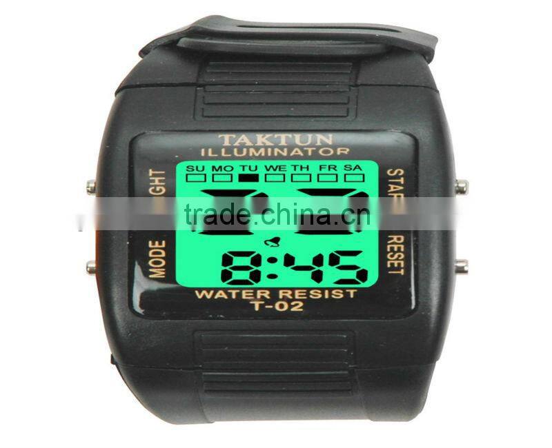 Promotion watch with electronic calculator plastic watch