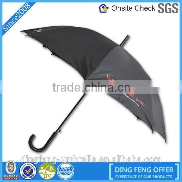Wooden shaft protect sunshade walking stick umbrella