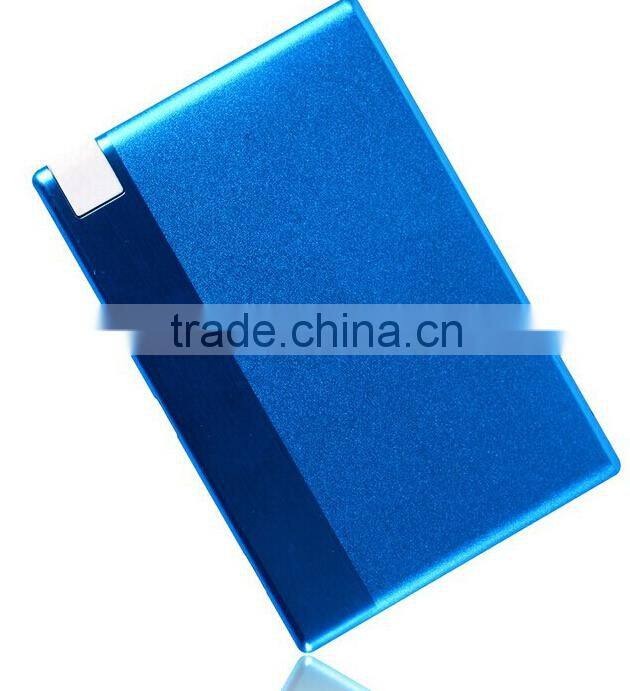 Built-in cable power bank credit card size mobile charger for smartphones
