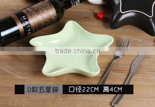 Lovely Fashion Candy Colors Sea Star Glaze Ceramic Bowl #we6