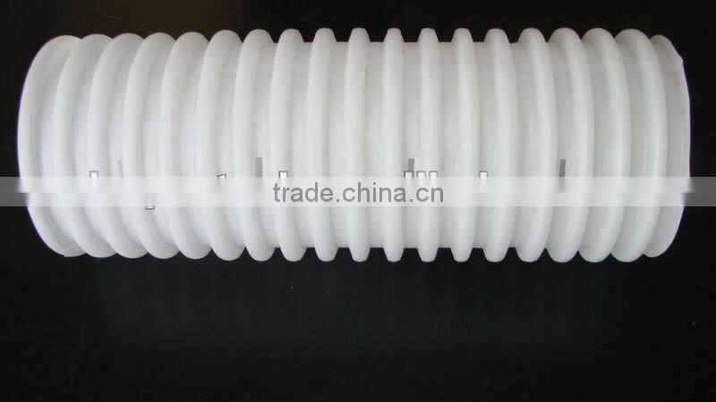 corrugated pipe white