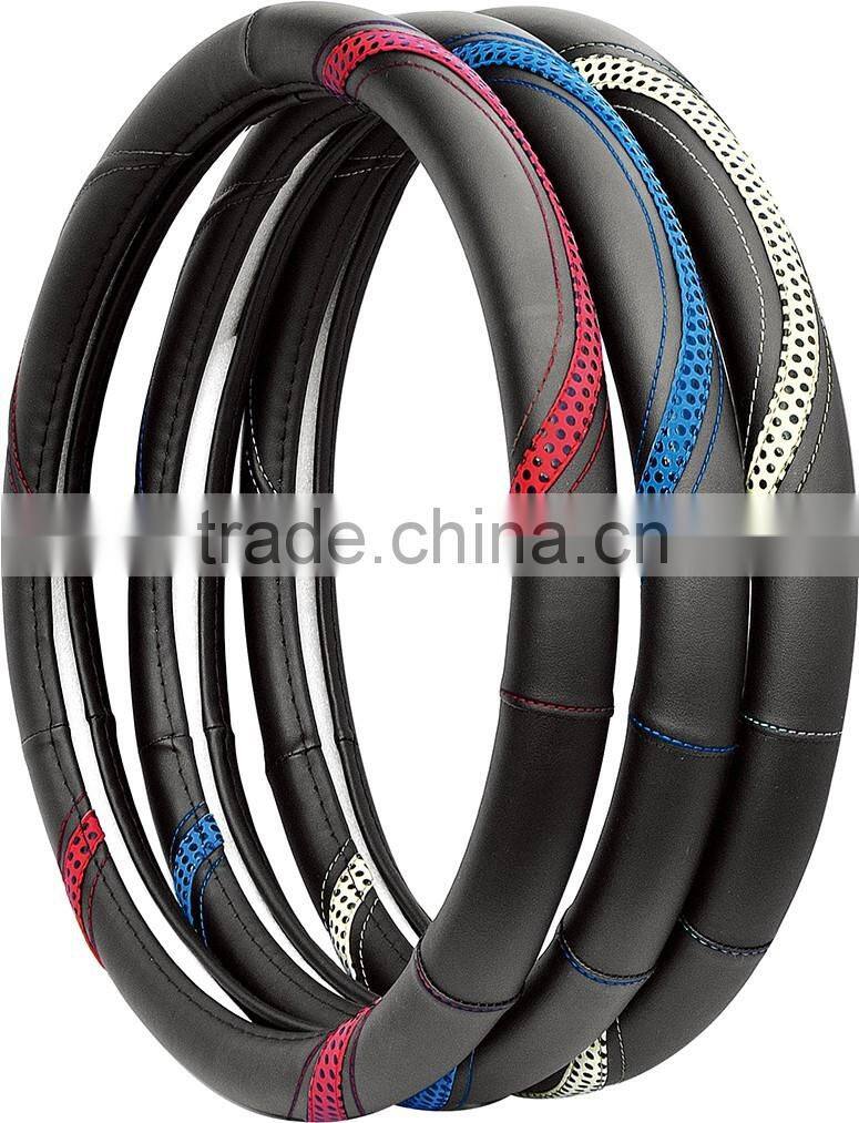 PU Leather cheap price -high quality car steering wheel cover wholesale