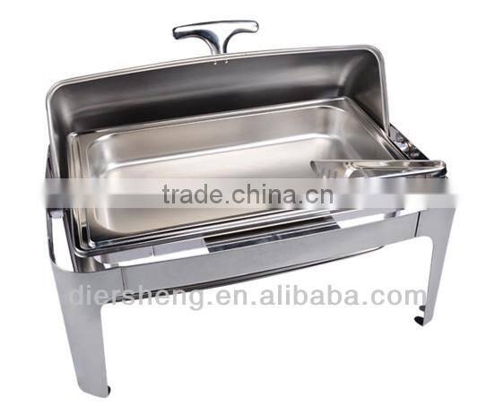 Rectangle Roll Top Stainless Steel Chafing Dish