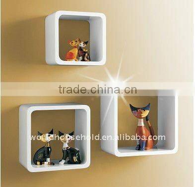wall shelf,storage cube,square living room decorative wooden