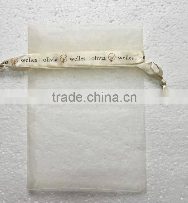 LOGO Printing Ribbon Organgza bag