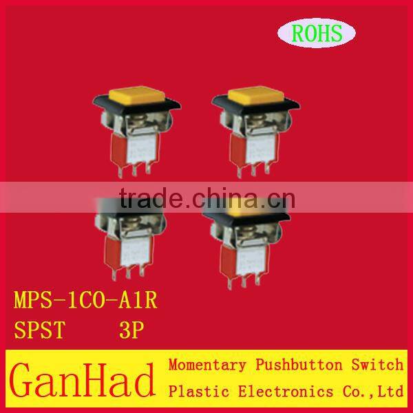 Flat button and stainless steel base push button switch