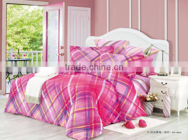 100% cotton reactive stripe design bedding set