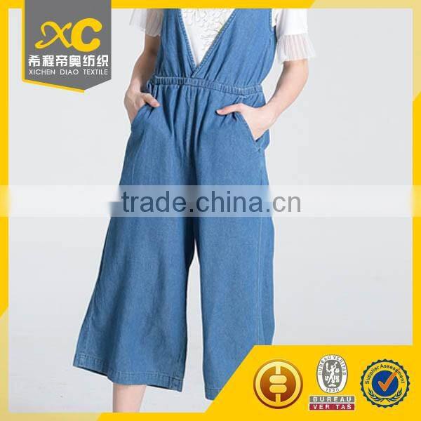 Woven 150d poly cotton stretch denim fabric with cheapest price