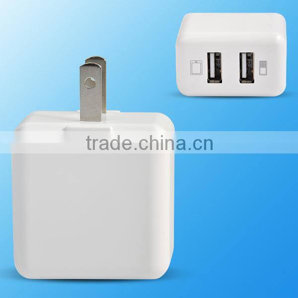 Dual USB Power Adapter AC Home Wall Charger US Plug For iPhone for Samsung