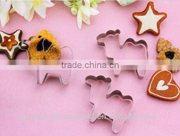 2015 Popular DIY Creative design Animal Shaped Stainless steel cookie cutters for Cakes and Bisciuts