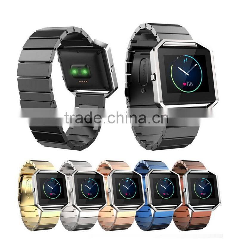 Product Description Stainless Steel Replacement Smart Watch Band Wrist Strap Bracelet with Butterfly Buckle Clasp or fitbit blaze smart watch band
