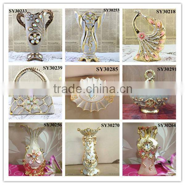 2015 galvanized new design ceramic vase